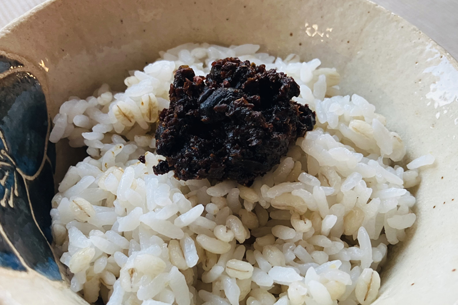 野草味噌+ごはん